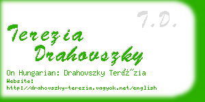 terezia drahovszky business card